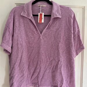 NWT Marine Layer Lavender Short Sleeve Top